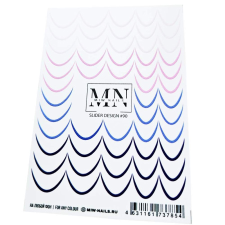 Слайдер-дизайн для ногтей Miw Nails 90