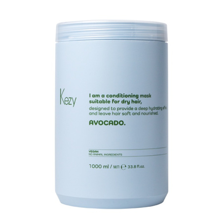 Кондиционирующая маска с маслом авокадо для очень сухих волос Kezy, 1000 мл