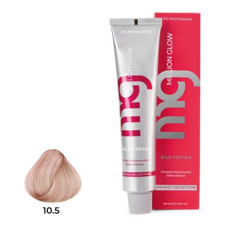 Крем-краска TNL Million Glow Private 10.5 платиновый блонд махагоновый, 100 мл