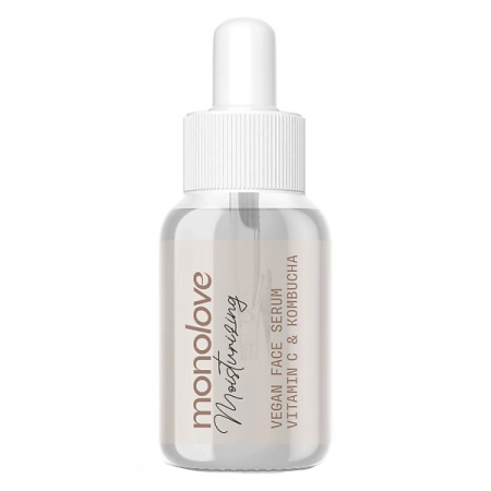 Сыворотка для сияния и увлажнения лица Monolove Vegan "Vitamin C, Kombucha", 30 мл