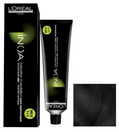 Краска для волос Loreal INOA, 4.0 шатен глубокий, 60 мл