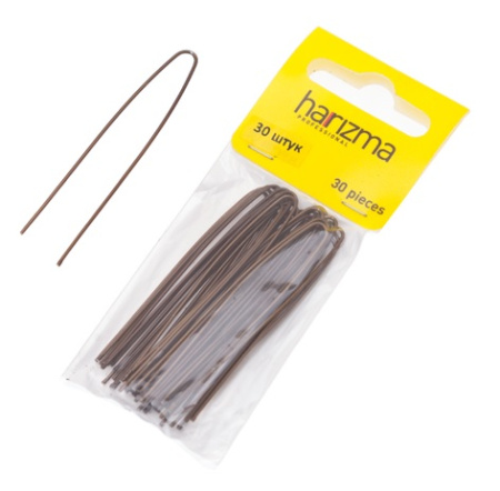 Шпильки 60 мм прямые коричневые, 30 шт