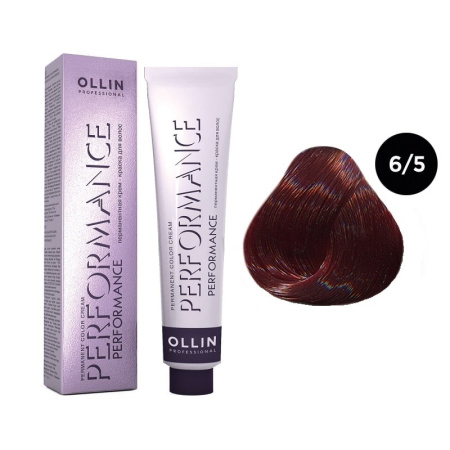 Перманентная крем-краска Ollin Performance 6/5 темно-русый махагоновый, 60 мл
