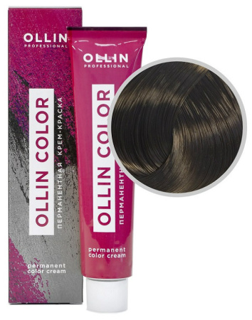Перманентная крем-краска для волос Ollin Color 4/3 шатен золотистый, 60 мл