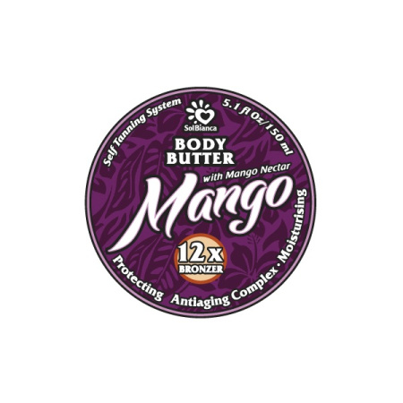 Твердое масло-автозагар для тела SolBianca Манго 12x bronzer, 150 мл