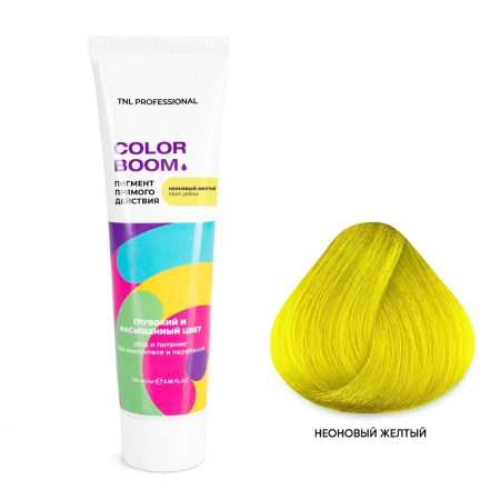Пигмент прямого действия TNL Color Boom без окислителя, неоновый желтый, 100 мл
