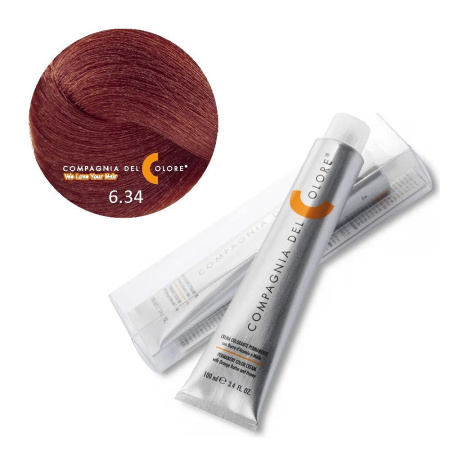 Крем-краска Del Colore 6/34 медный тёмно-русый золотистый, 100 мл