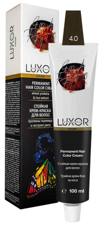 Перманентная крем-краска Luxor Professional 4.0 Коричневый натуральный, 100 мл																
