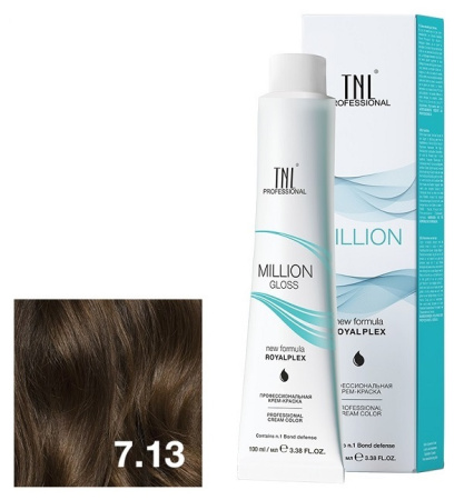 Крем-краска для волос Million Gloss 7.13 Блонд бежевый, 100 мл