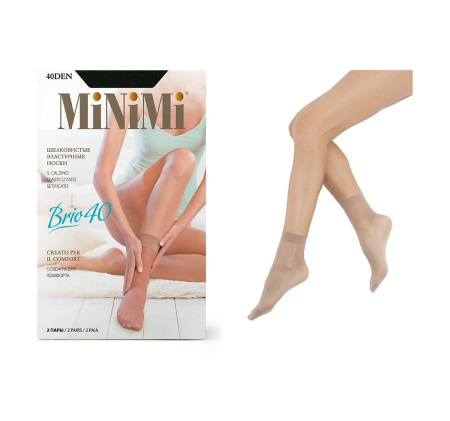 Носки Minimi Brio 40 den, Daino, 0 (2 пары)