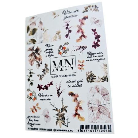 Слайдер-дизайн для ногтей Miw Nails W-266
