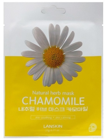 Тканевая маска с экстрактом ромашки Natural Herb Mask Chamomile, 21 г