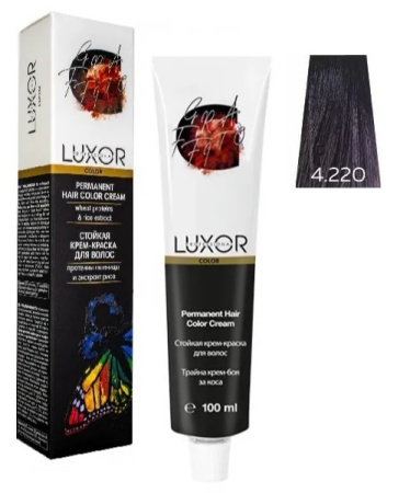 Перманентная крем-краска Luxor Professional Color 4.220 коричневый инт. фиолетовый инт., 100 мл