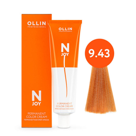 Крем-краска Ollin N-JOY 9/43 блондин медно-золотистый, 100 мл