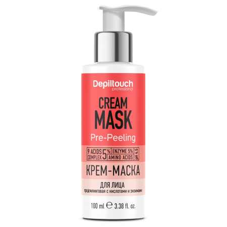 Depiltouch Крем-маска для лица предпилинговая с кислотами и энзимами, 100 мл