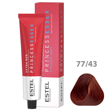 Крем-краска Estel Princess Essex Extra Red 77/43 эффектная румба, 60 мл