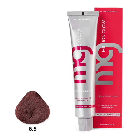 Крем-краска TNL Million Glow Private 6.5 темный блонд махаголовый, 100 мл