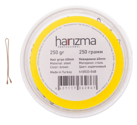 Невидимки 40 мм прямые коричневые, 250 г