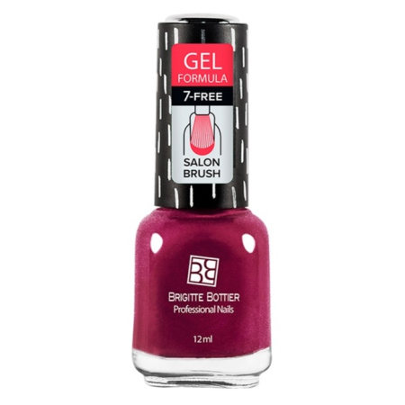 Лак для ногтей Brigitte Bottier Gel Formula, т. 16 вишневый перламутровый, 12 мл