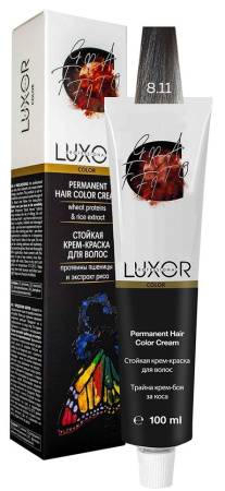 Перманентная крем-краска Luxor Professional Color 8.11 Светлый блондин пепельный интен., 100 мл