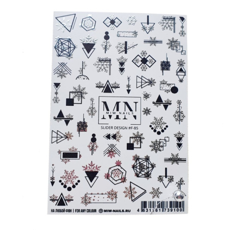 Слайдер-дизайн для ногтей Miw Nails F-85