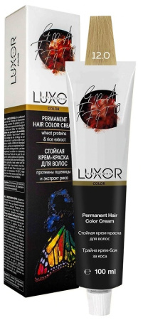 Перманентная крем-краска Luxor Professional Color 12.0 Специальный блондин натуральный, 100 мл						