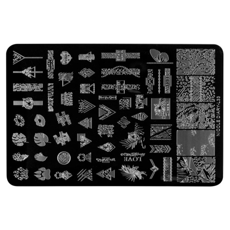 Трафарет для стемпинга, 9,5x14,5см IRISK NEW (015 NICOLE DIARY L-33)