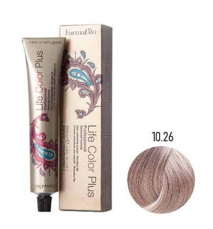 Крем-краска Farmavita Life Color Plus 10.26 платиновый блондин красный ирис, 100 мл