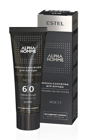 Краска-камуфляж для бороды Estel Alpha Homme т. 6/0 тёмно-русый, 40 мл