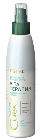 Лосьон-спрей двухфазный для повреждённых волос Estel Curex Therapy "Vita-терапия", 200 мл