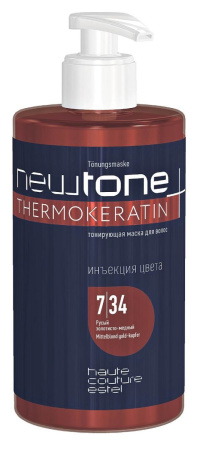 Маска тонирующая для волос Estel Newtone 7/34 русый золотисто-медный, 435 мл