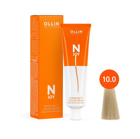 Крем-краска Ollin N-JOY 10/0 светлый блондин, 100 мл