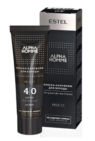Краска-камуфляж для бороды Estel Alpha Homme т. 4/0 шатен, 40 мл