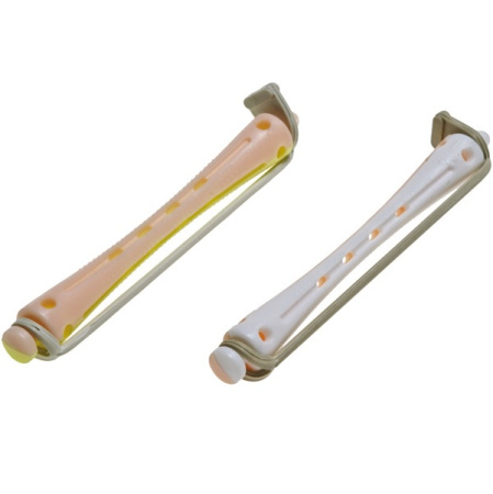 Коклюшки 6,5 мм длинные бело-розовые, 12 штук в упаковке