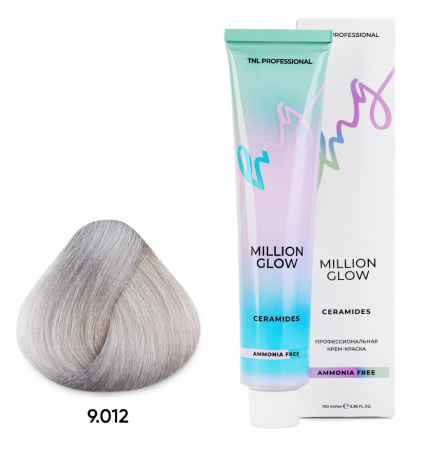 Безаммиачная крем-краска TNL Million Glow AFC Ceramides т.9.012, 100 мл