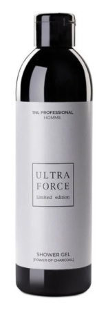 Мужской увлажняющий гель для душа TNL Ultra Force с черным углем, 400 мл