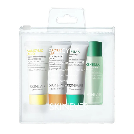 Набор для жирной и склонной к акне коже Skinever Travel Kit (20 мл+20 мл+20 мл+30 мл)