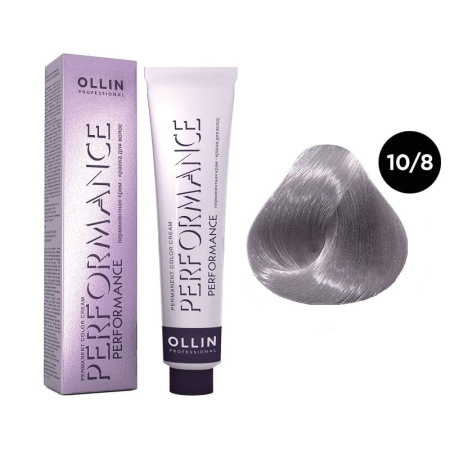 Перманентная крем-краска Ollin Performance 10/8 светлый блондин жемчужный, 60 мл