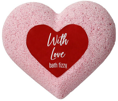 Шипучая соль для ванн Cердце "With love", 130 г