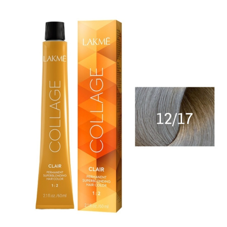 Крем-краска Lakme Collage Clair 12/17 суперосветляющий пепельно-синий, 60 мл