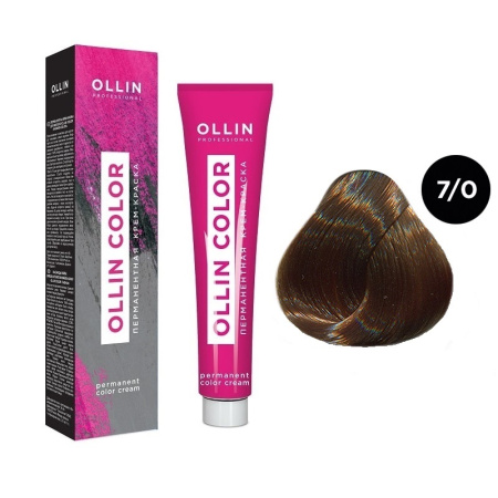 Перманентная крем-краска для волос Ollin Color 7/0 русый, 100 мл